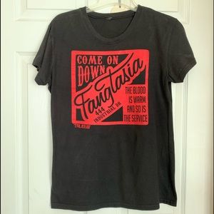 True Blood Fangtasia black T-shirt.